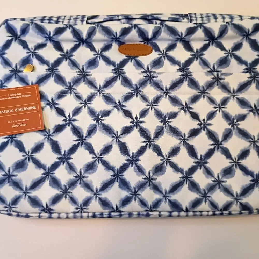 MAISON D'HERMINE Laptop Bag 100% Cotton Canvas
